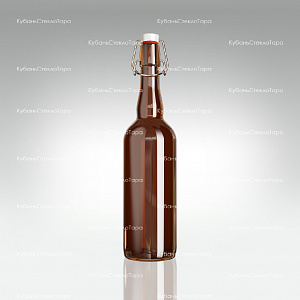 Бутылка «Бугельная» 0,750 л. (Коричневая) стеклянная с пробкой оптом и по оптовым ценам в Самаре