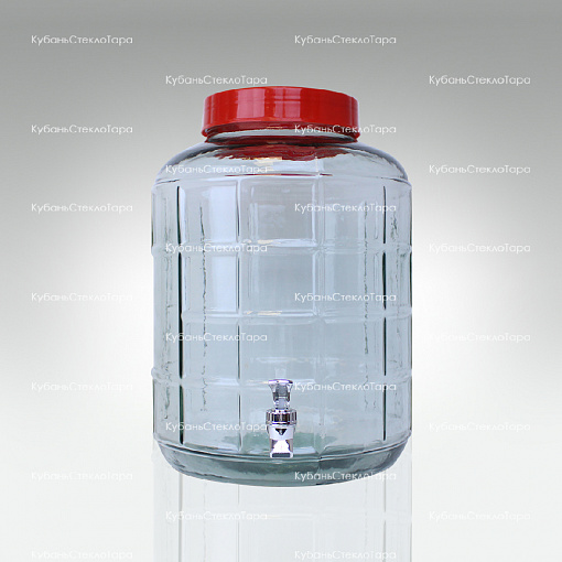 Бутыль (банка) стеклянный GL-70/18 л с краником оптом и по оптовым ценам в Самаре