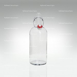 Бутылка «Бугельная» 1л. (Прозрачная) стеклянная с пробкой оптом и по оптовым ценам в Самаре
