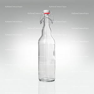 Бутылка «Бугельная» 0,500 л. (прозрачная) стеклянная с пробкой оптом и по оптовым ценам в Самаре