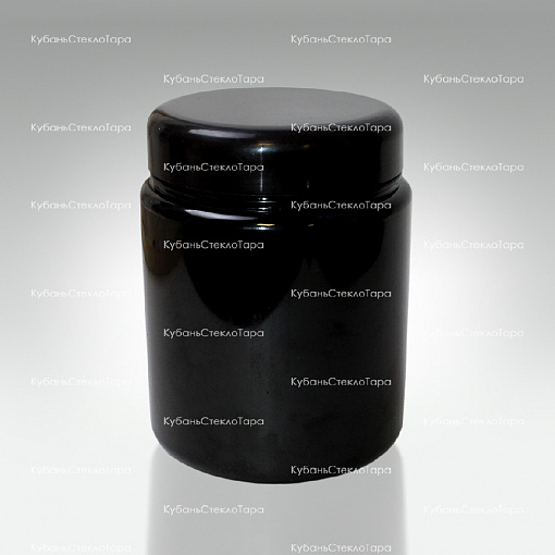 Банка 1 л (100) пластик черная с крышкой (Б-Ч-1000) оптом и по оптовым ценам в Самаре