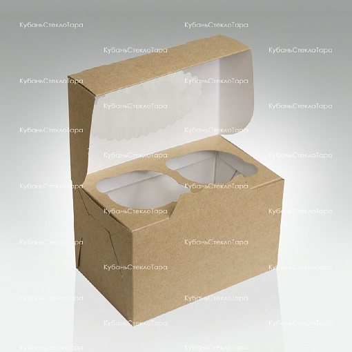 Упаковка для маффинов 100х160х100 мм (для 2 шт) оптом и по оптовым ценам в Самаре