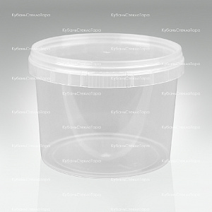 Ведро 0,55л прозрачное с крышкой пластик оптом и по оптовым ценам в Самаре
