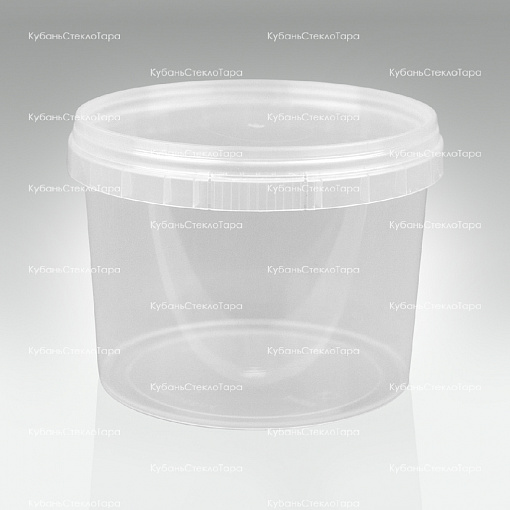 Ведро 0,55л прозрачное с крышкой пластик оптом и по оптовым ценам в Самаре