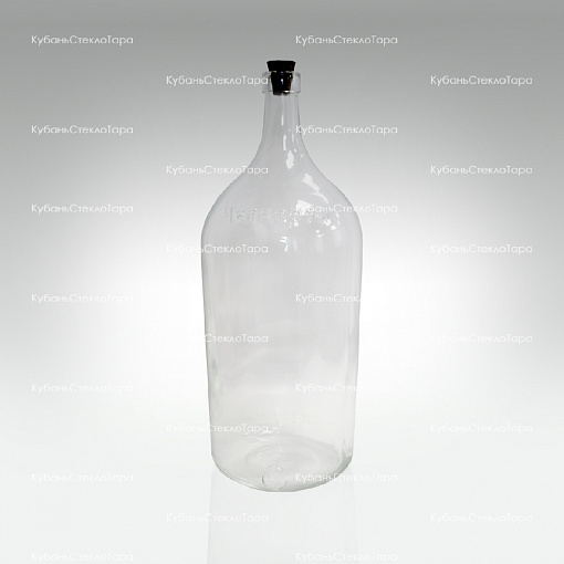 Бутыль 3,075 л "Четверть" стеклянный с пробкой оптом и по оптовым ценам в Самаре