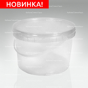Ведро 2,25 л прозрачное пластик (УЮ) оптом и по оптовым ценам в Самаре
